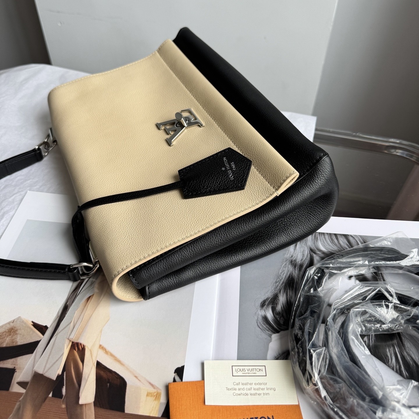 Louis Vuitton Pre-Owned Authentic Satchel Colorblock Silver