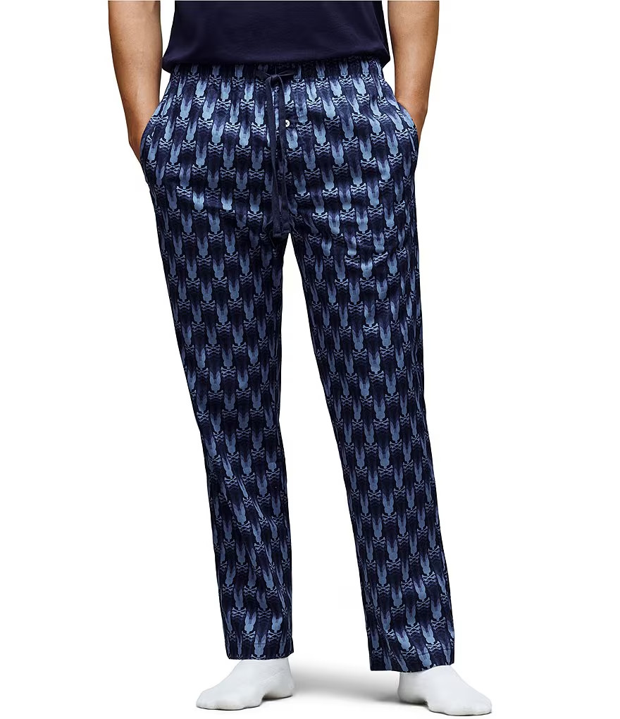 Psycho Bunny Printed Allover Bunny Woven Cotton Men’s Pajama Lounge Pant New