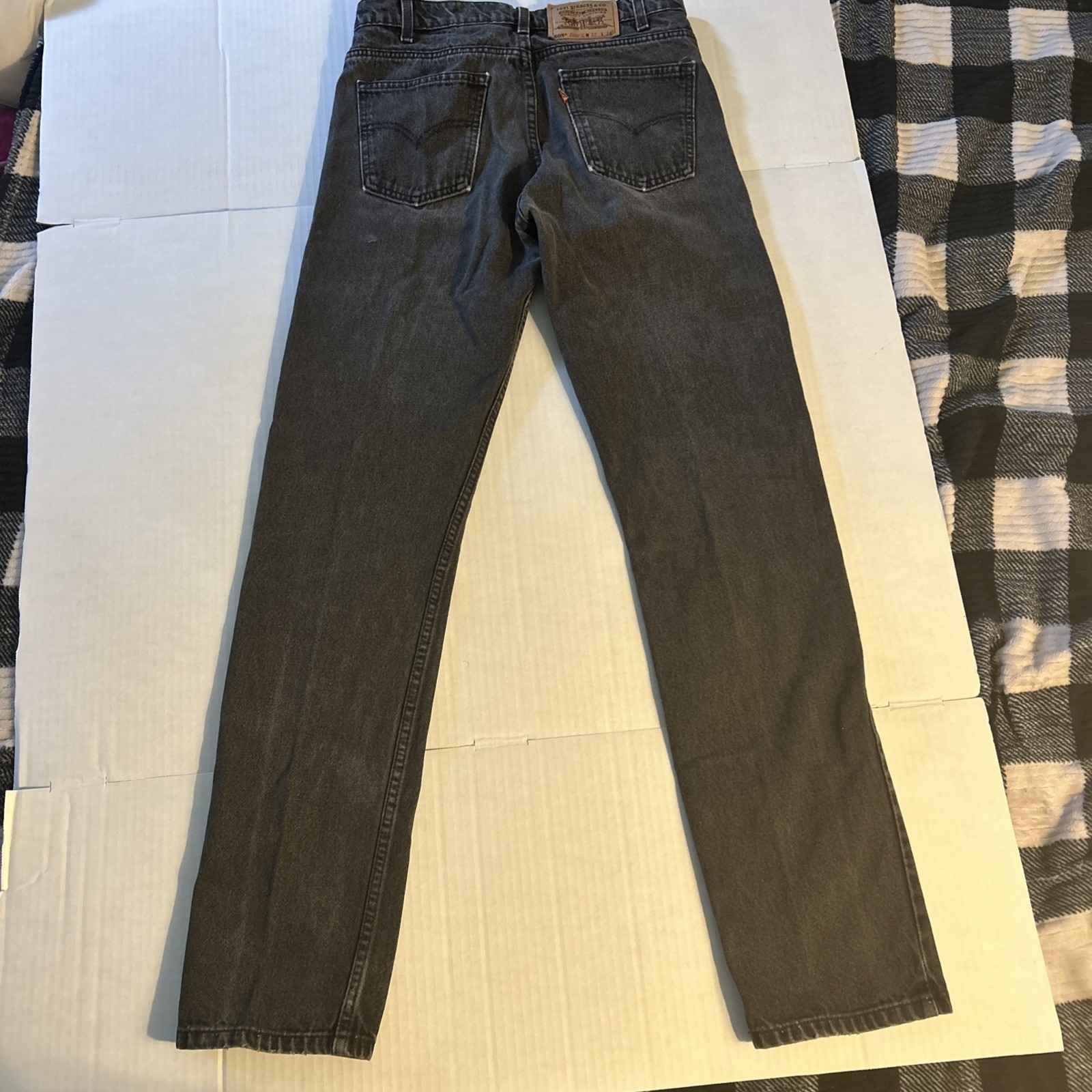 Vintage 90s Levis 550 Orange Tab Men 32×34 Relaxed Tapered Denim Jeans Zip Fly