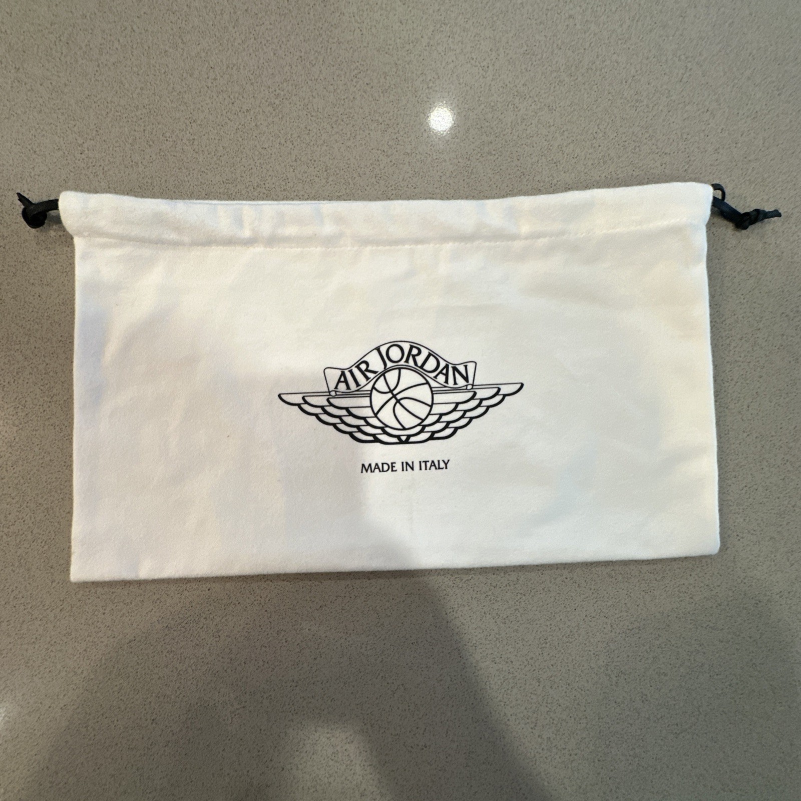 Air Jordan Wings Leather Pouch Clutch Bag with Wrist Strap, MADE IN ITALY
