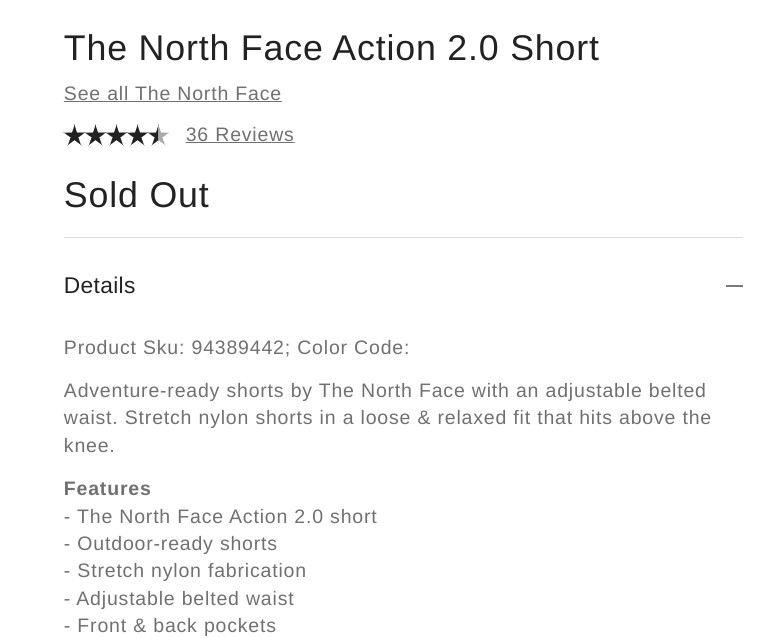 🔥GREAT BUY!🔥 The North Face Action 2.0 Shorts Men’s Latte Brown M L XL XXL