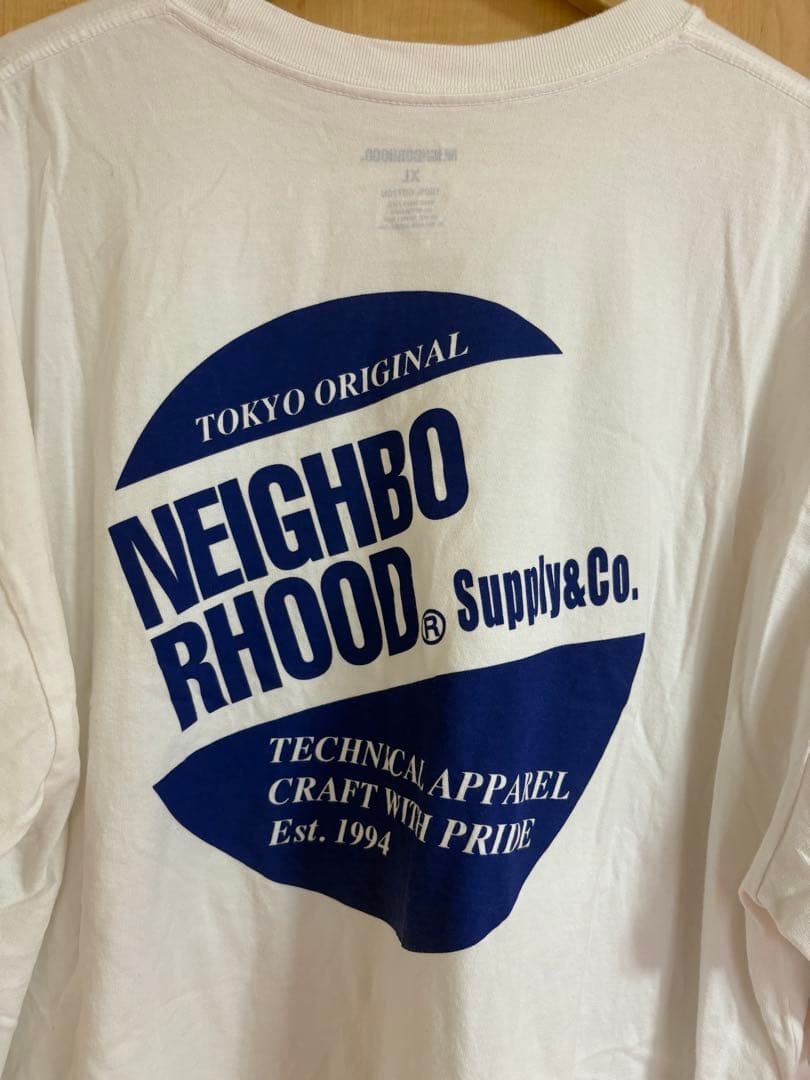 NEIGHBORHOOD White T-Shirt XL Tee Graphic Logo Harajuku Japan Streetwear Cargo