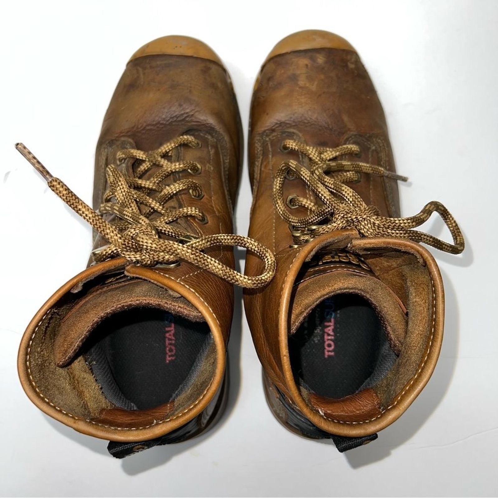 Georgia Boot Brown Custom Tuff-Toe Mock Wedge Work Boots 11.5W