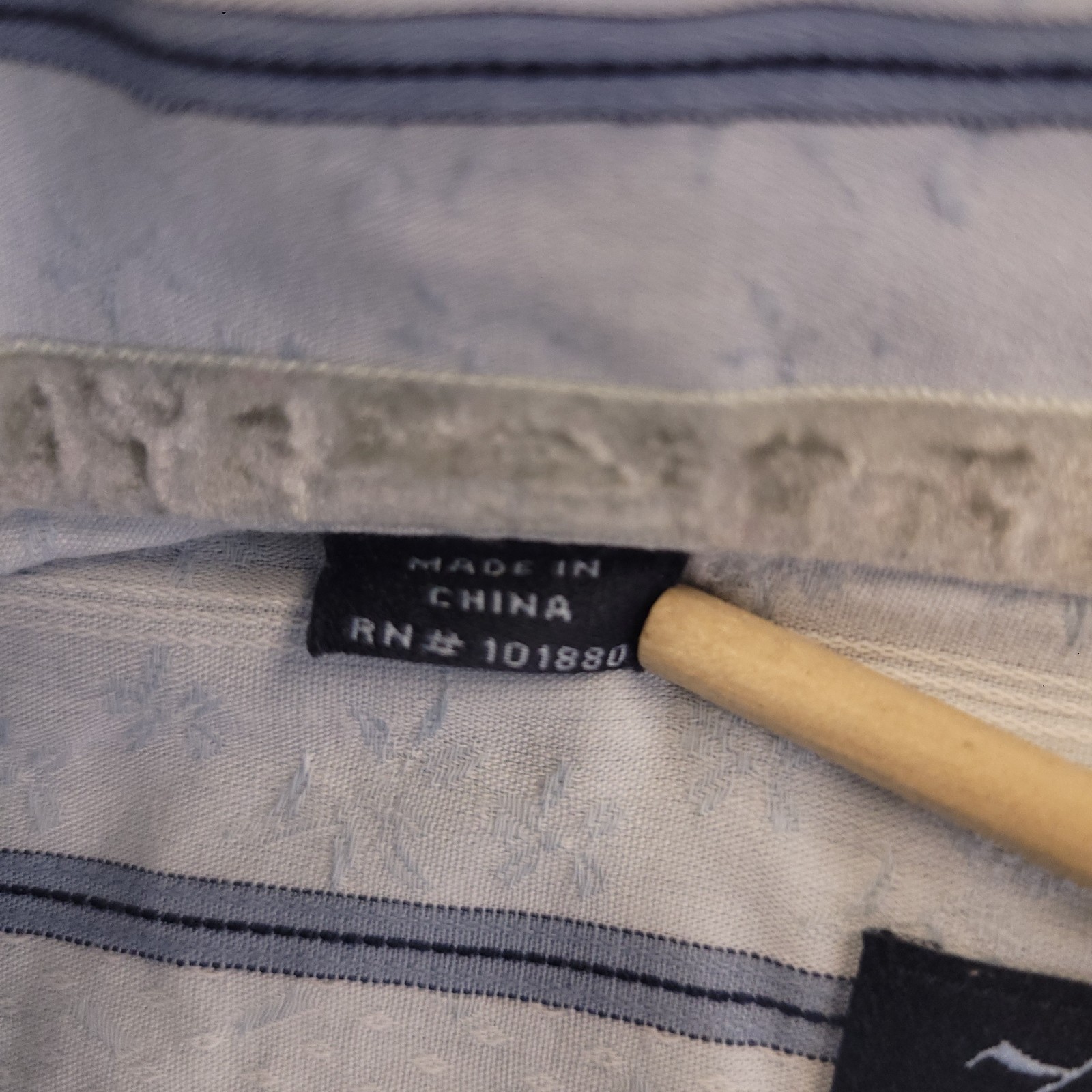 7D 7 Diamonds Shirt Mens XL Cotton White Striped Spread Collar