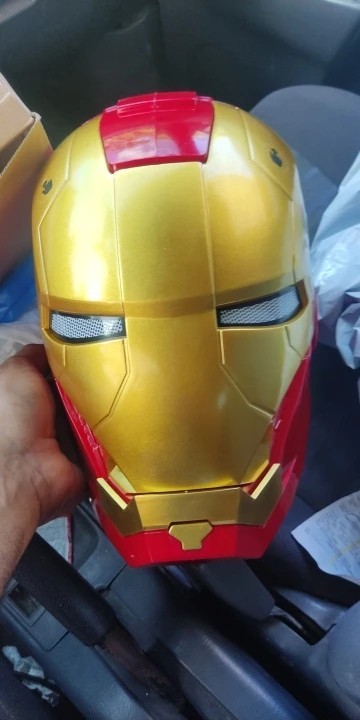 Iron Hero Electronic Helmet Wearable Auto Opening Mask LED Cosplay Adult