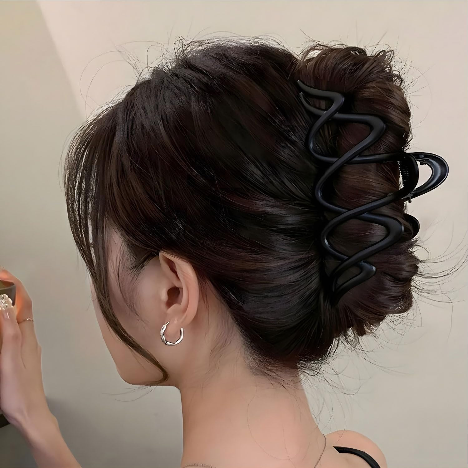 Wave Metal Hair Claw Clips, 1Pcs Hair Claw Clips for Thin Thick Hair Accessories