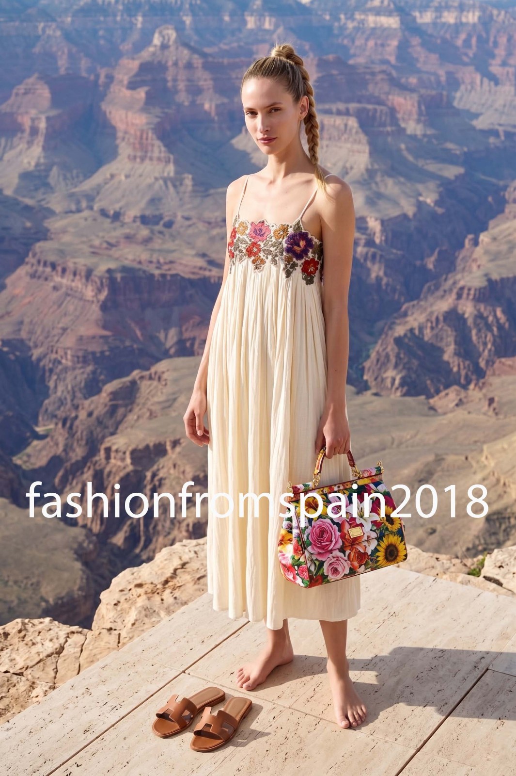 ZARA NEW WOMAN FLORAL SEQUIN EMBROIDERED STRAP DRESS OYSTER WHITE 6895/107/251
