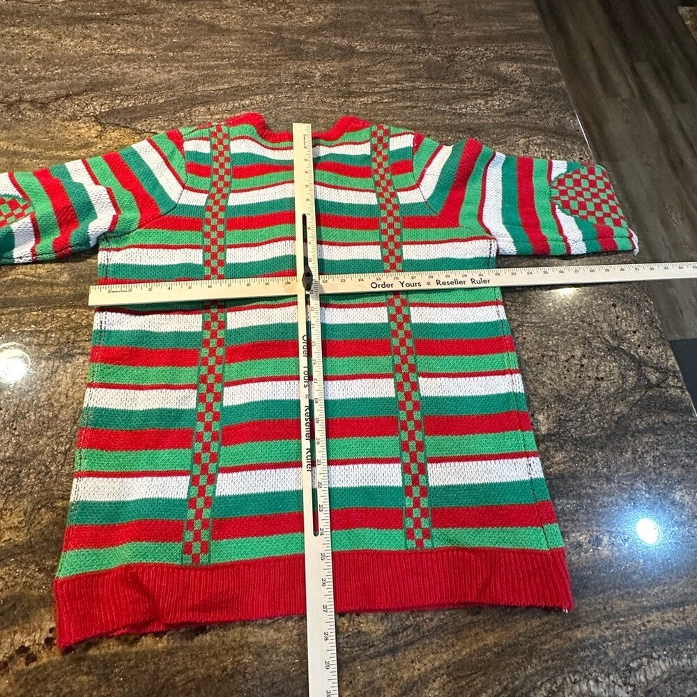 Jolly Sweater Ugly Christmas sweater Crewneck Faux Tie & suspenders sz large