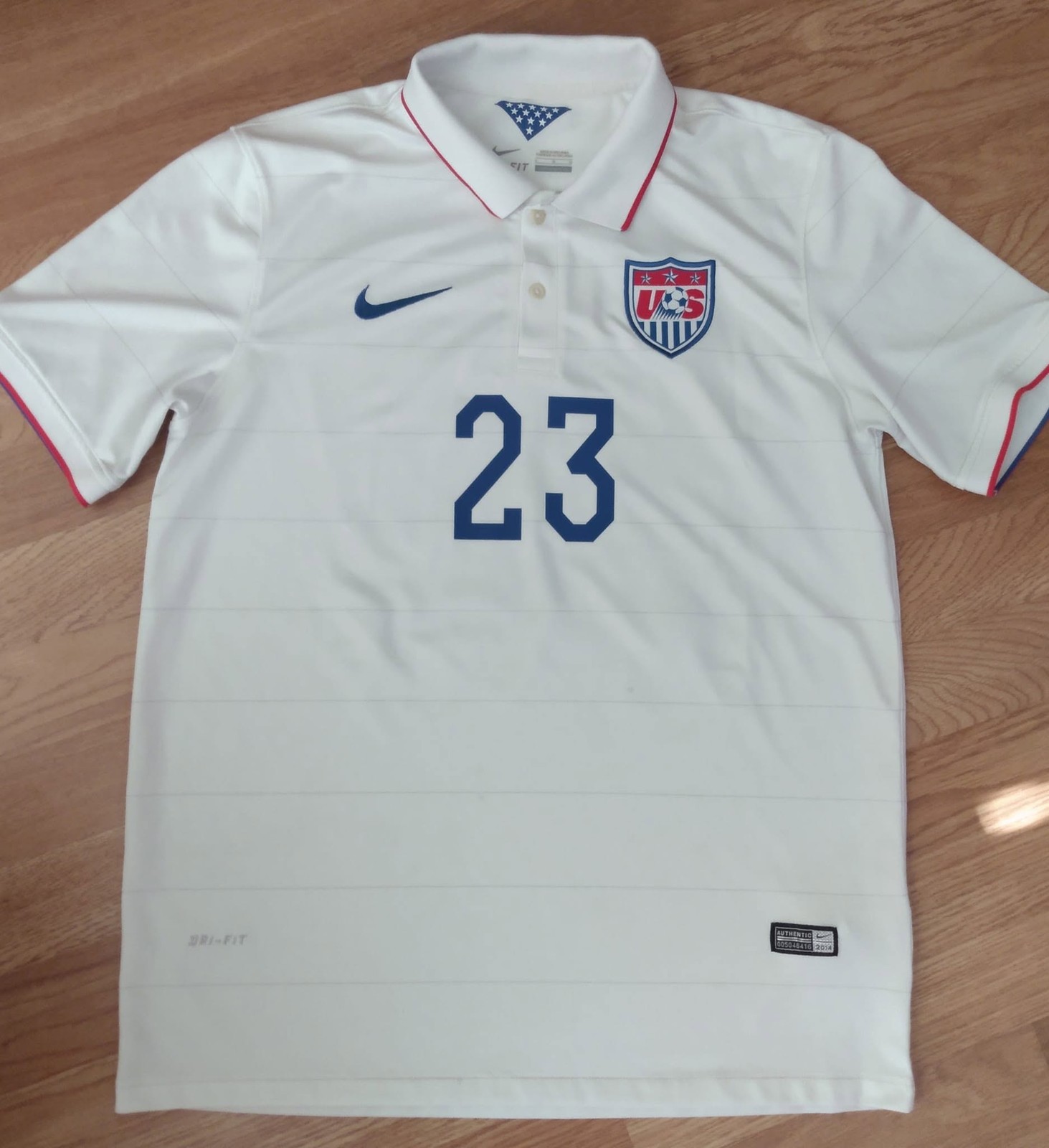 Nike 2014 Home USA World Cup Soccer Steve Birnbaum Size Large USMNT Jersey