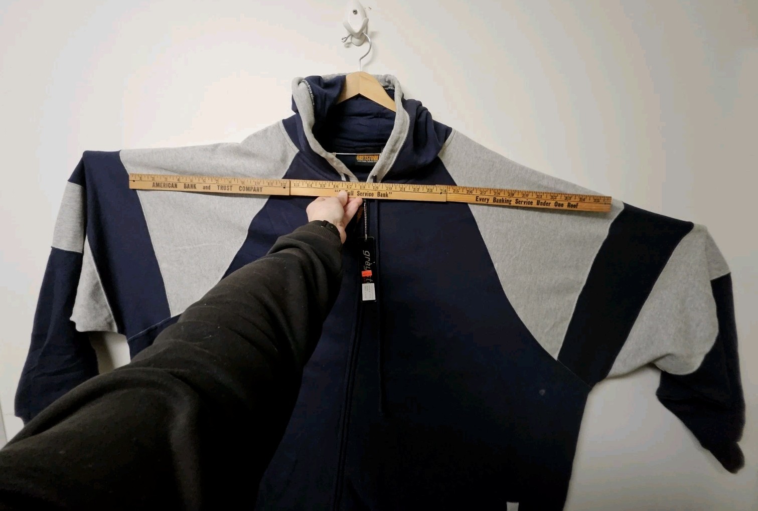 Greystone Big And Tall Zip Up Blue And Gray Hoodie 7x **READ AS-IS**