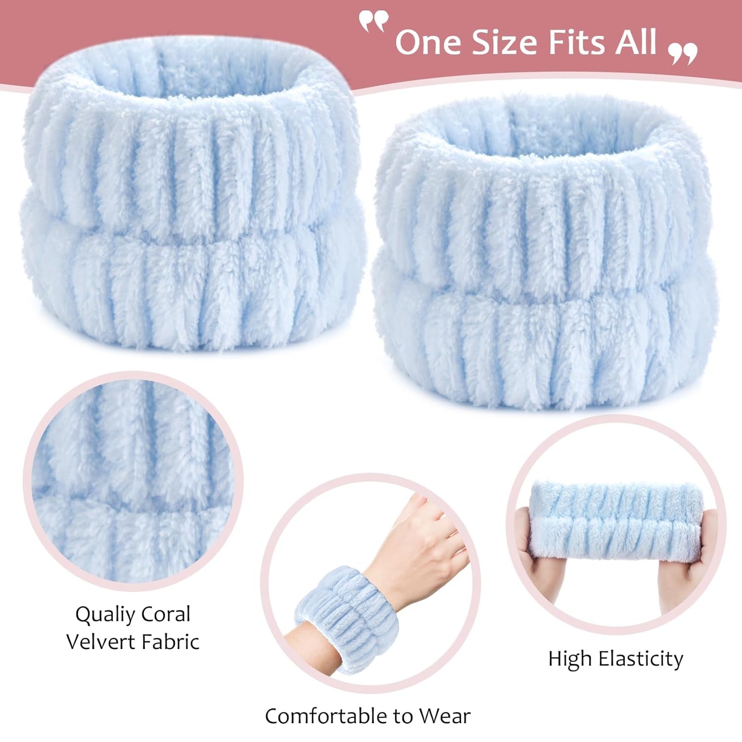 1pcs Random Wrist Bands for Washing Face, Absorbent Face Wash Wristbands