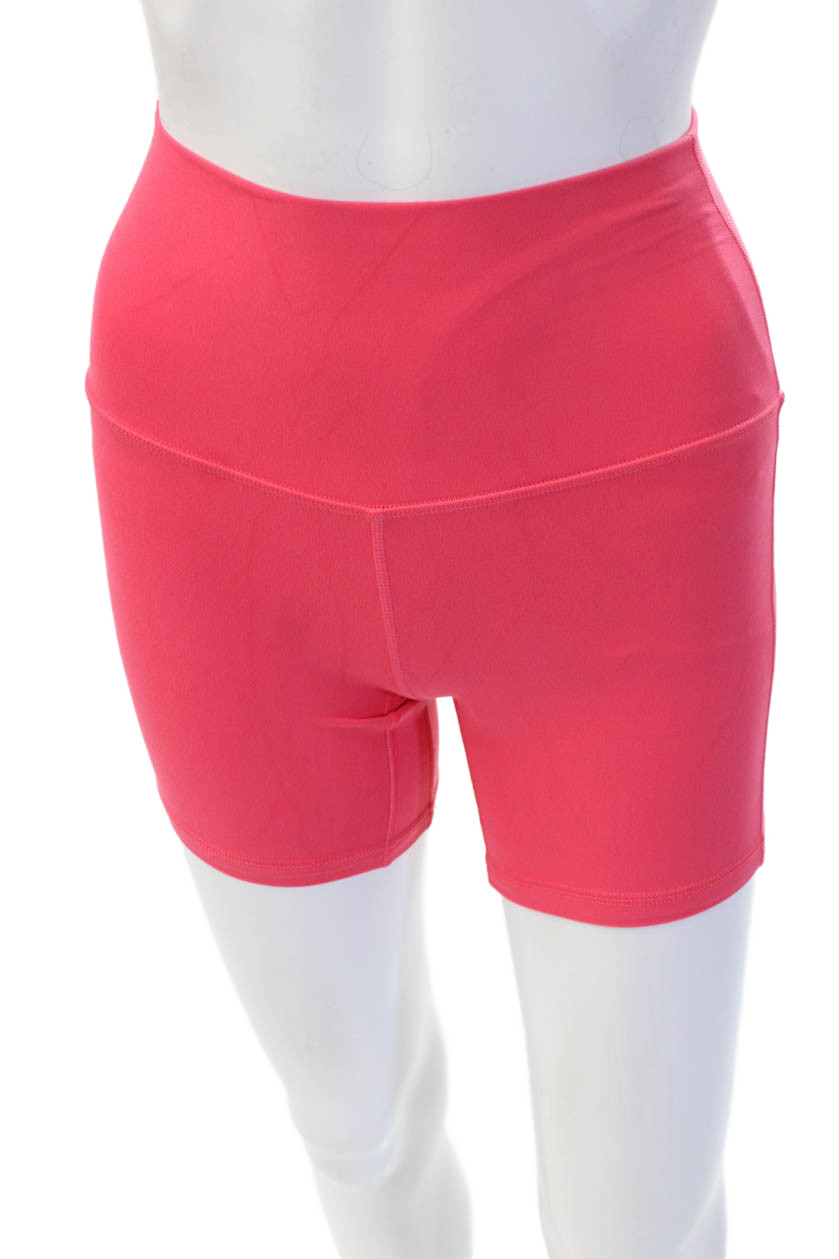 Lululemon Womens Biker Shorts Pink 81% Nylon 19% Lycra Size 0