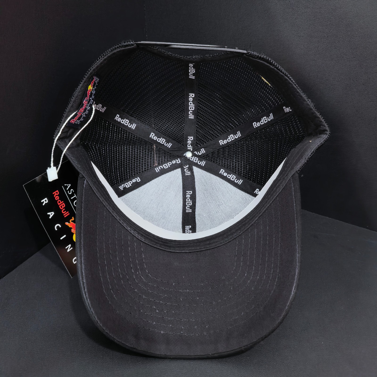 Red Bull Outdoor Sports Casual Black Baseball Cap – Mesh Back Design