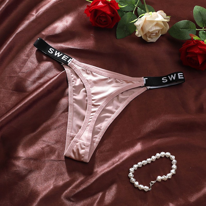 6 Pack Lot Sexy Womens G string Thongs Panties Satin Underwear Bikinis T back