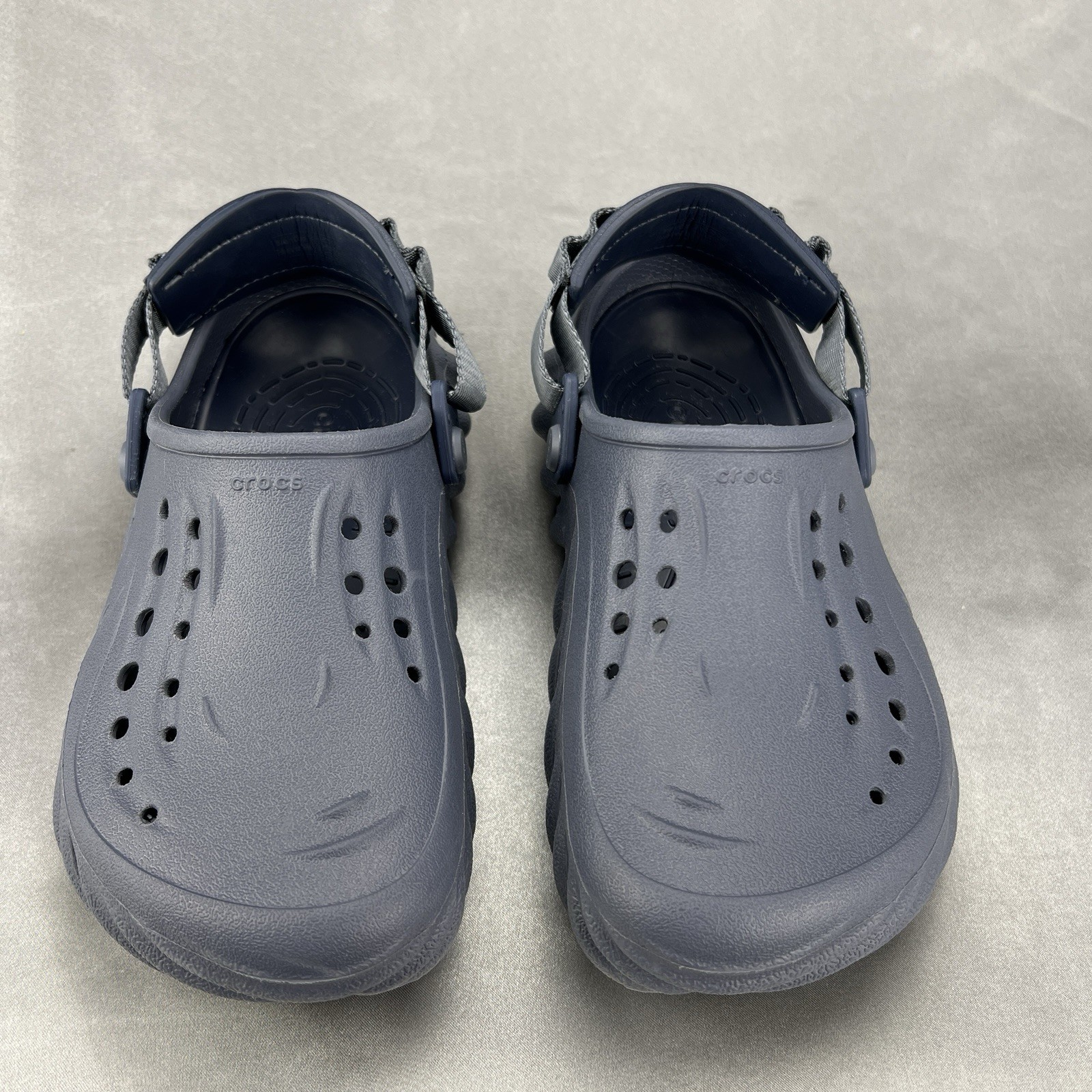 Crocs Echo Clog Concrete Slip On Shoes Men 4 Women 6 Unisex Summer Beach Worn 1x