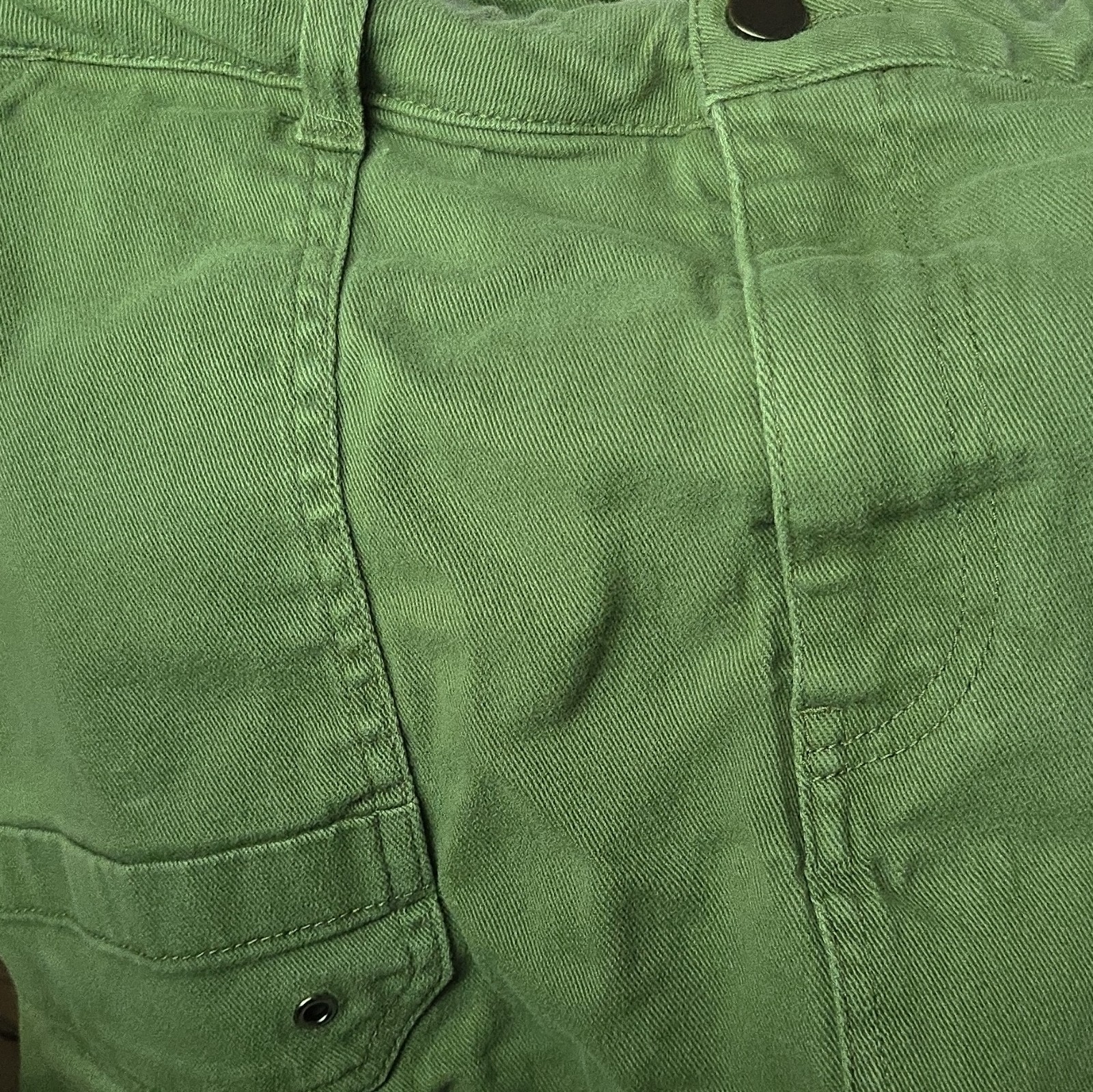No Boundaries Green Juniors Khaki Jean Skirt XXL (19) Cotton Twill Pockets short