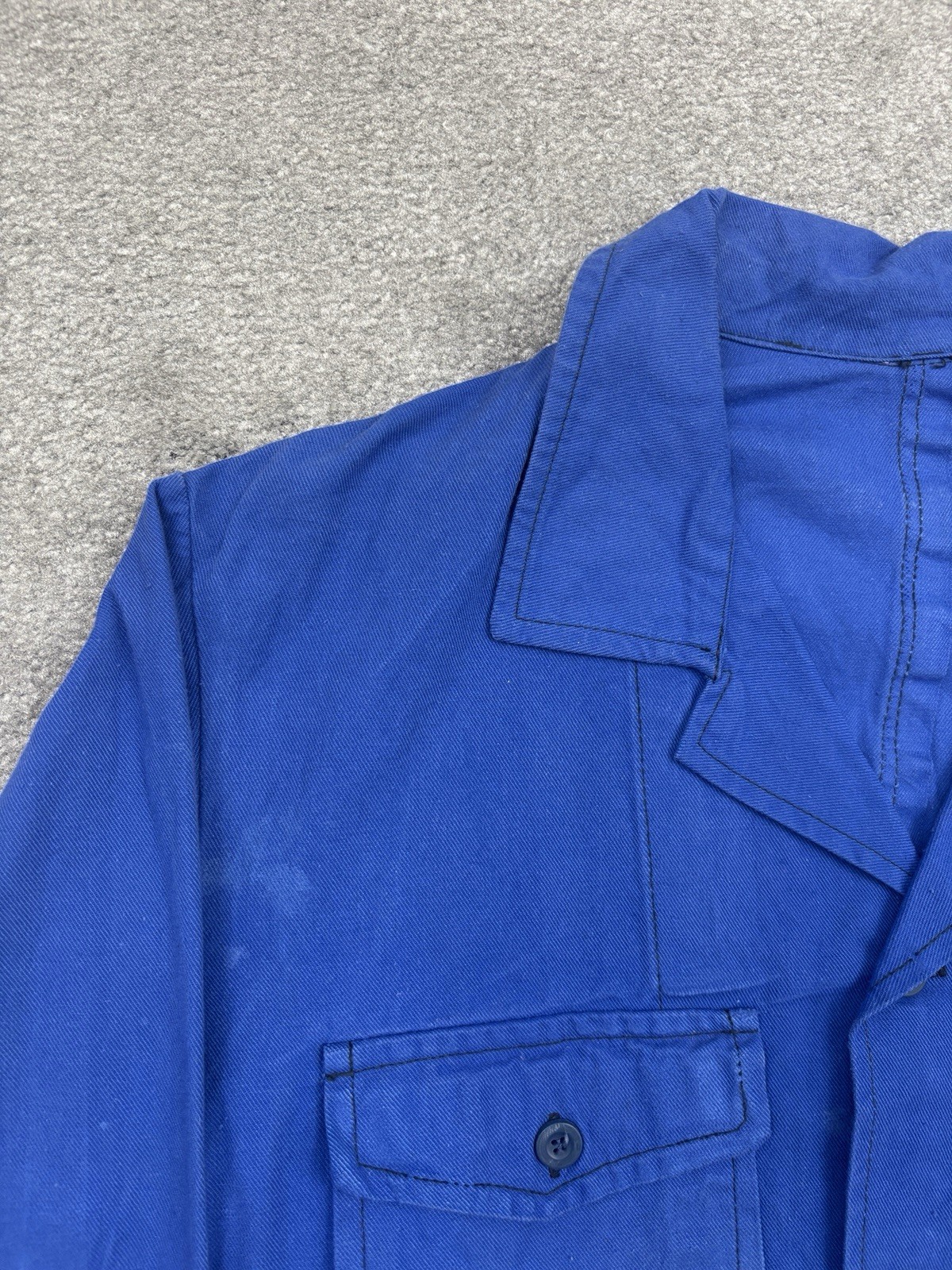 Vintage French Workwear Chore Jacket Blue