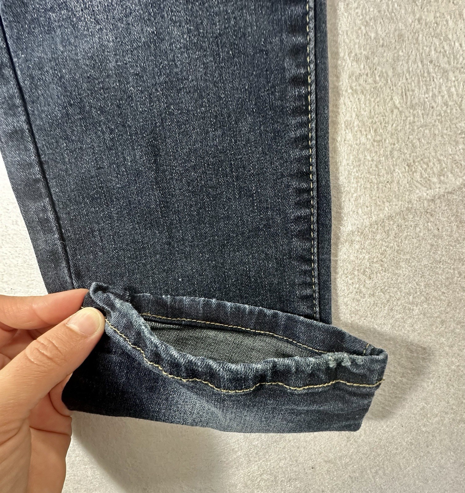 Men’s Super Skinny Dark Wash Stretch Blue Denim Jeans 5-Pocket