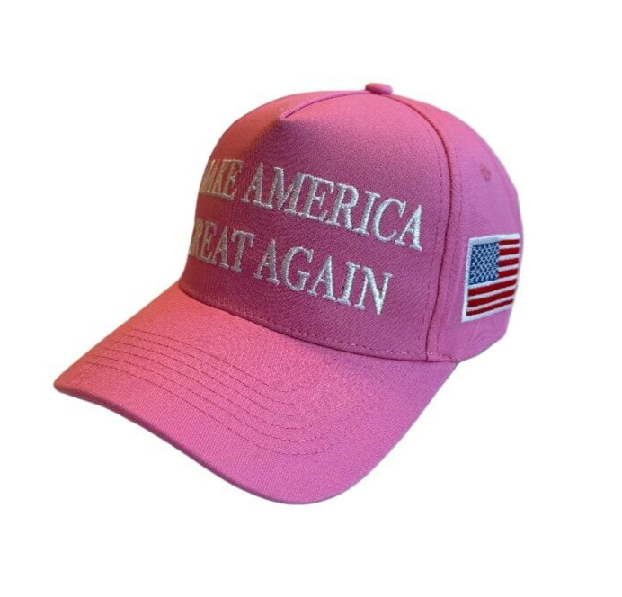 Trump 45-47 Hat Make America Great Again Pink Snapback MAGA US Seller!