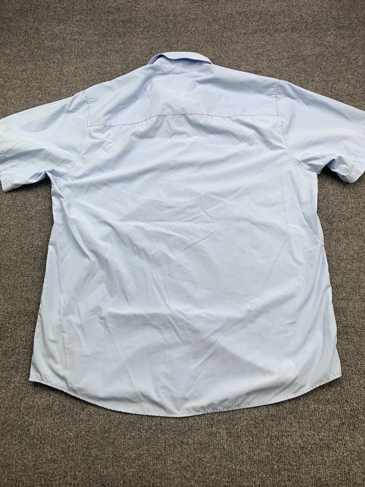Dixxon Performance Bamboo Series Shirt Men XL Light Blue Short Sleeve Button Up