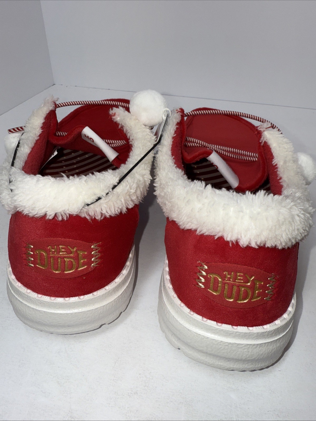 Hey Dude Wendy Mrs Claus Womens Size 8. Slip On Christmas