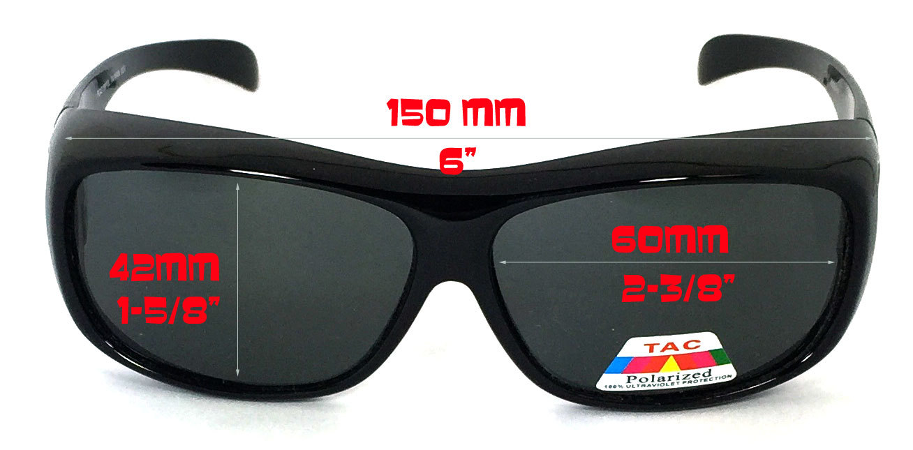 Medium Sunglasses OVER Prescription Glasses Fit Over POLARIZED Lens UV400