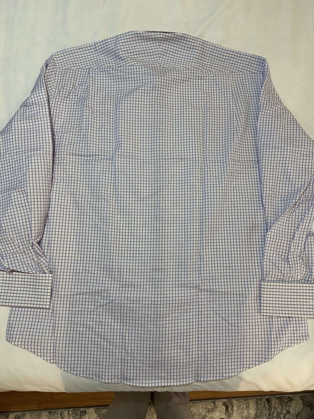NWOTs Business to Business Men’s Purple/White Check Long Sleeve Shirt Extra XL