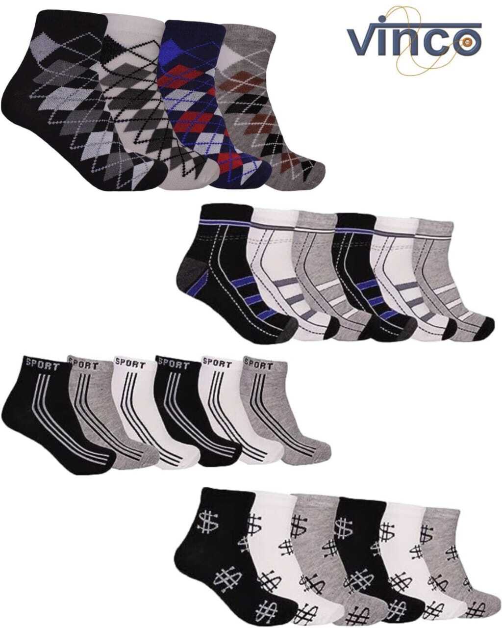 12 Pairs Men’s Ankle Quarter Crew Casual Sport Socks Low Cut Socks 9-11 ,10-13
