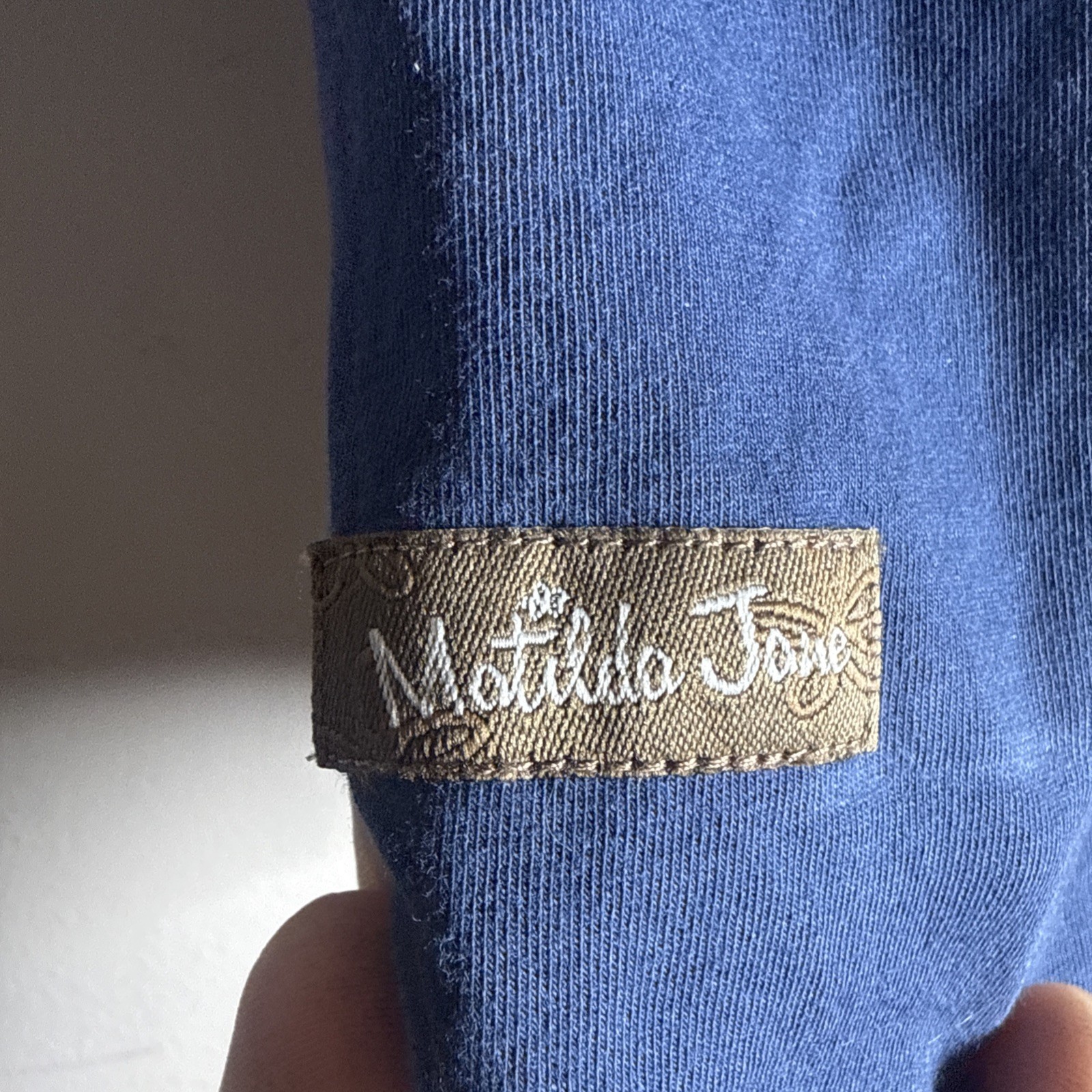 Matilda Jane Blouse Top Girls 12Navy Blue Secret Field Pleated Peter Pan Collar