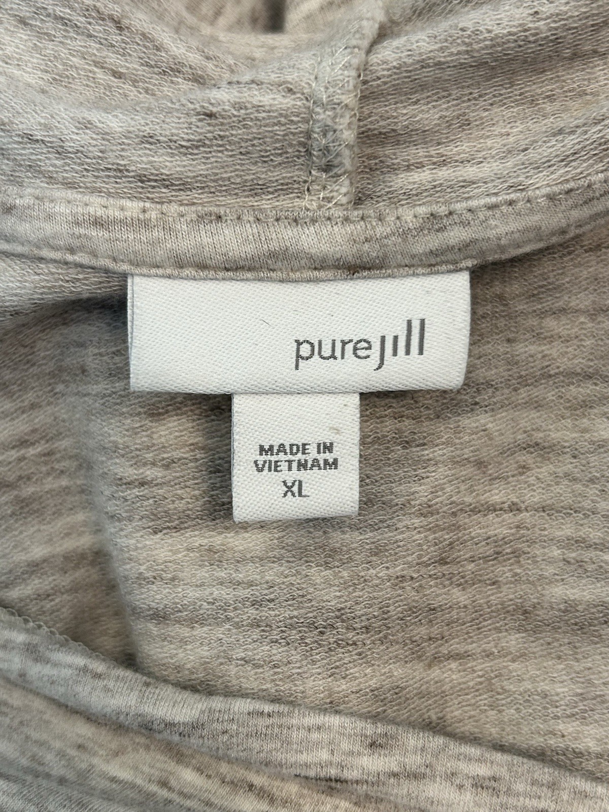 NWOT J.Jill Purejill Women’s Beige Wrap Button Pima Tunic Blouse Shirt Size XL