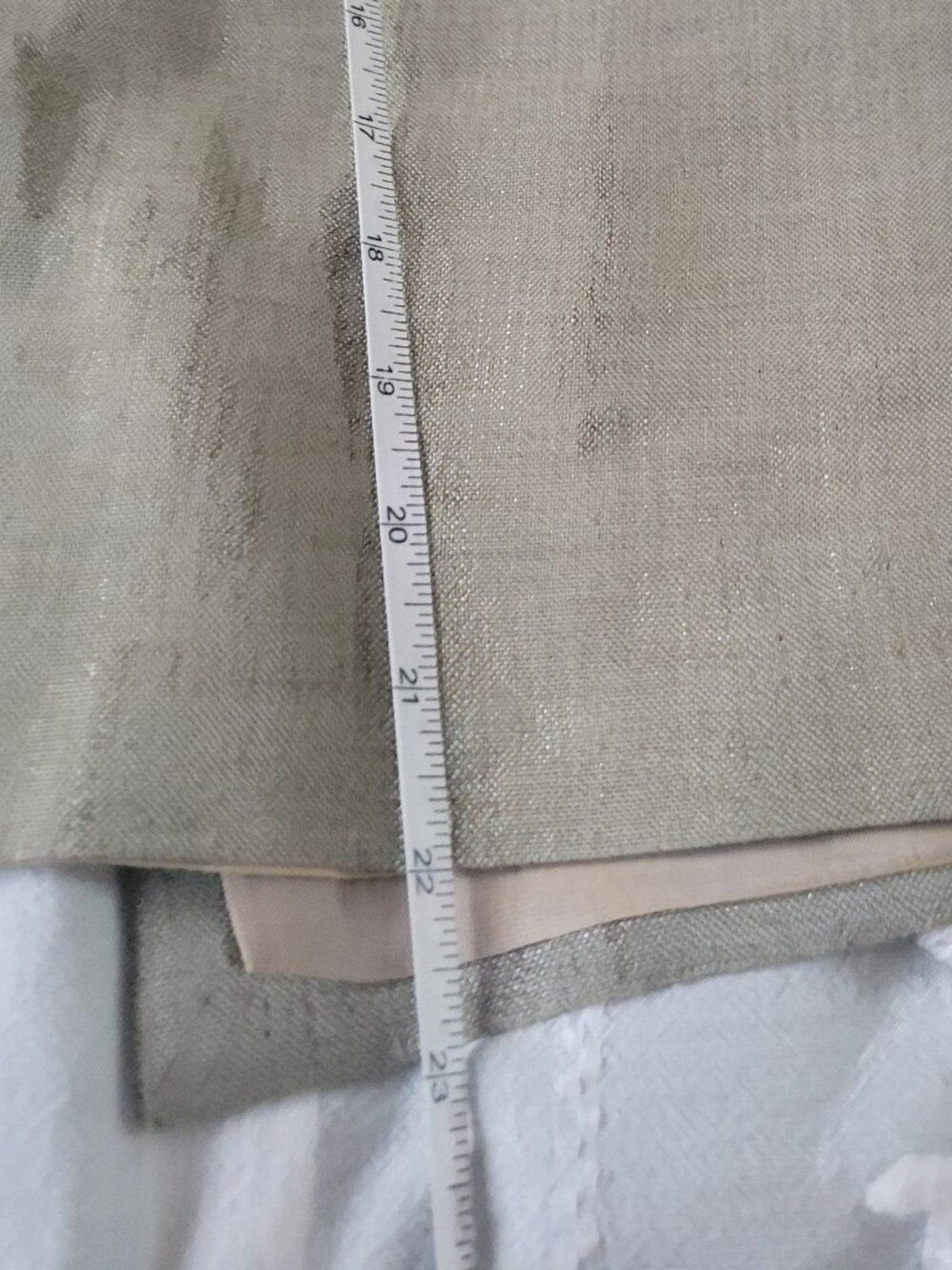 Burberry London Linen Pencil Skirt Sage Khaki Italy Quiet Luxury Capsule IT 48