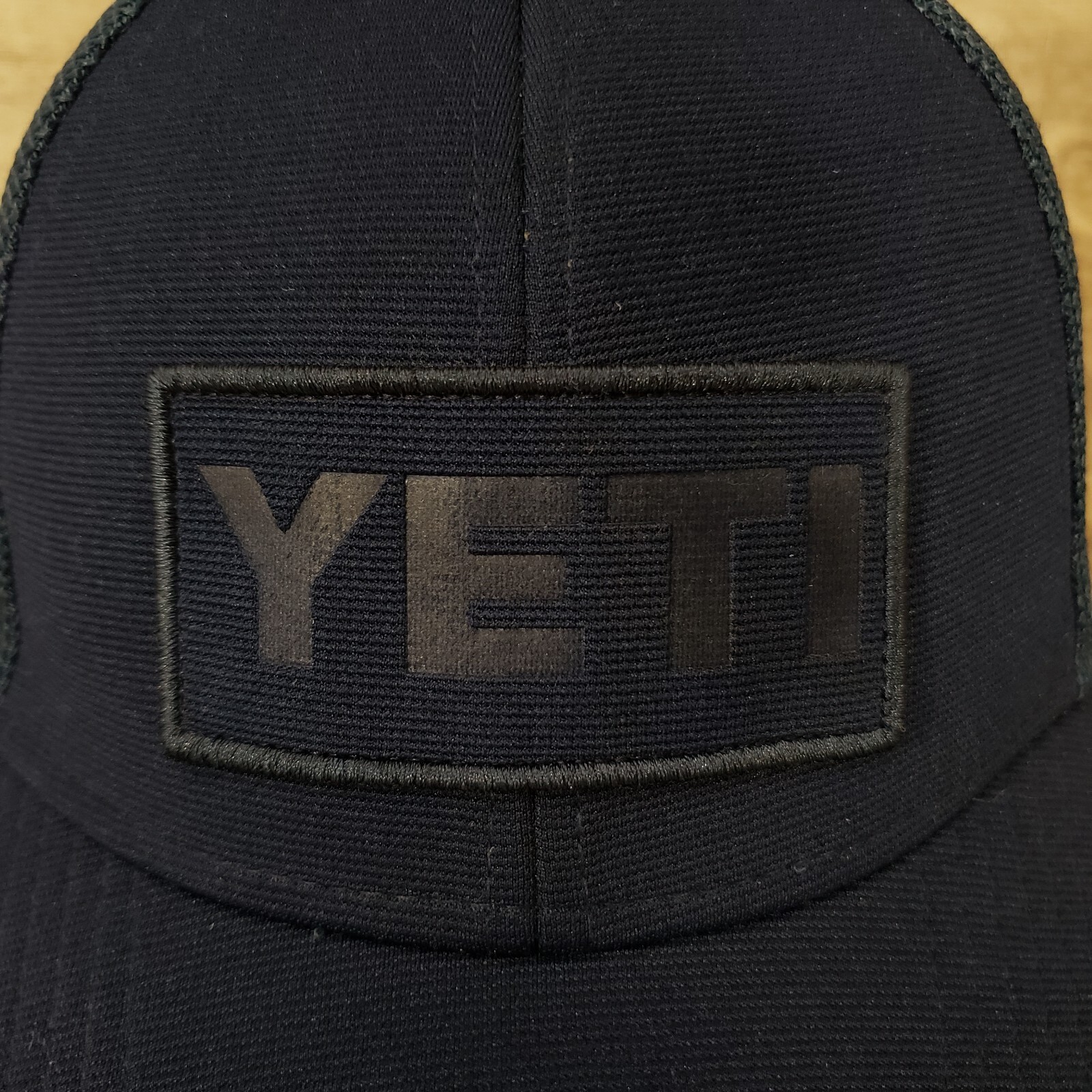 Yeti Lo Pro Patch Trucker Hat Cap Snapback Navy Blue Mesh Back Adjustable
