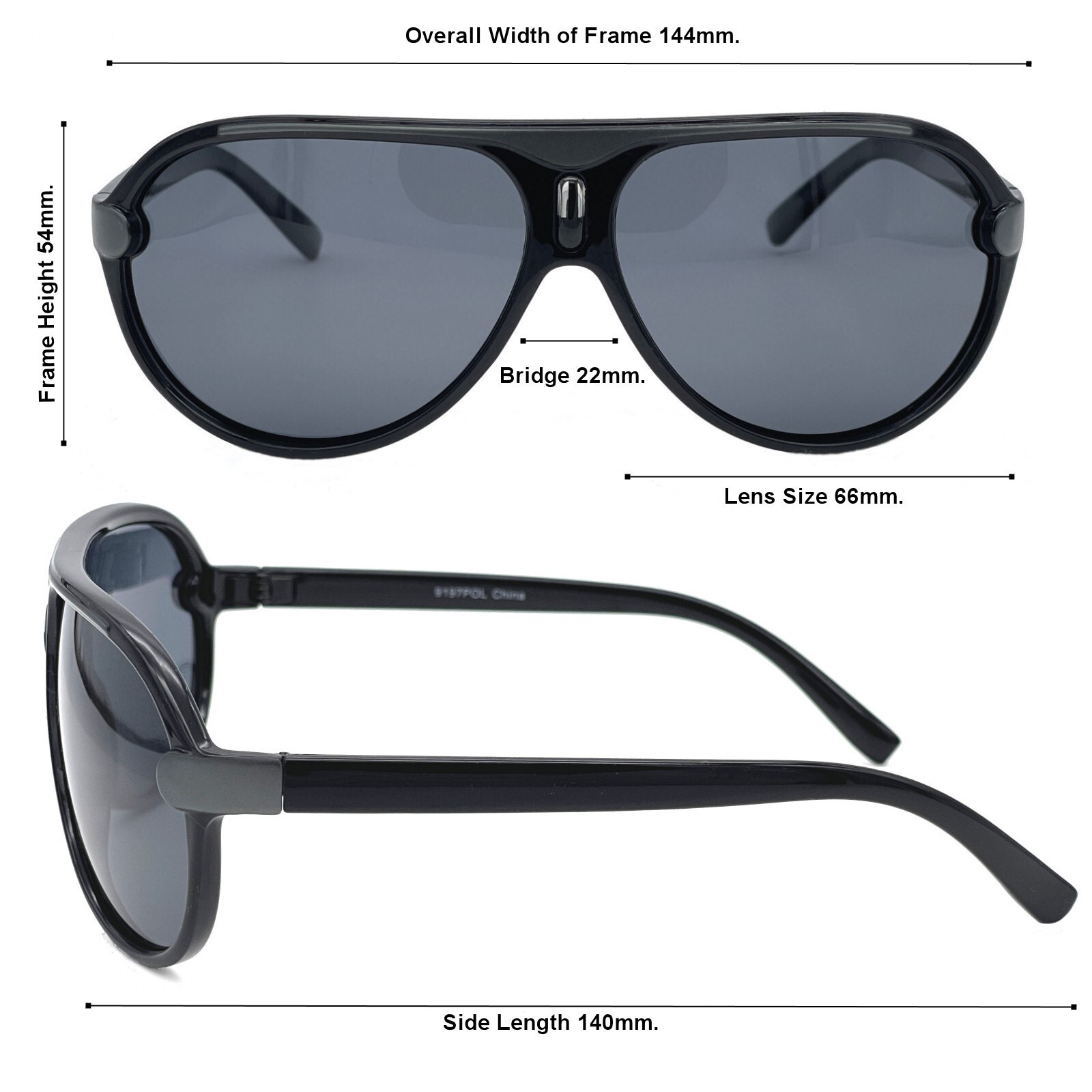 Retro 80s Fashion Polarized Vintage Black/Demi Pilot Men Women Sunglasses CRR