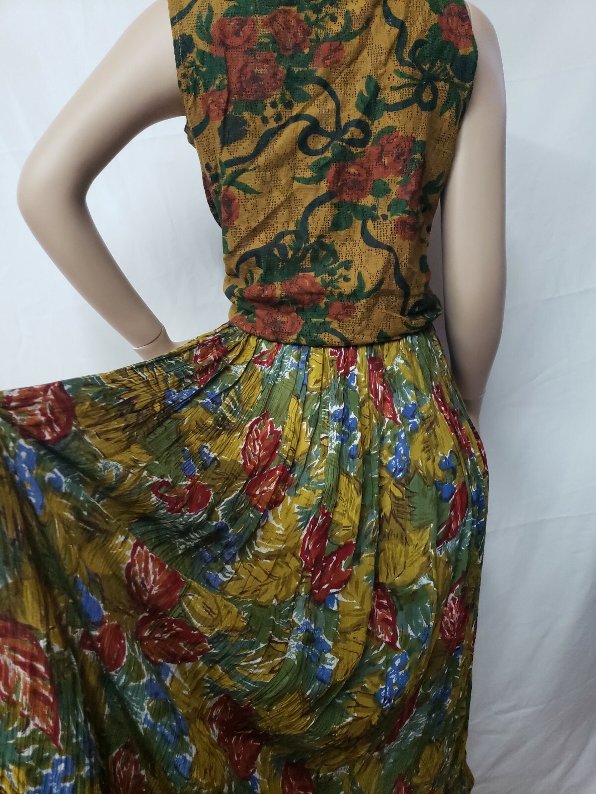 Regardel Carol XXX VINTAGE SIZE M Floral Modest Secretary Women’s Midi Dress # C