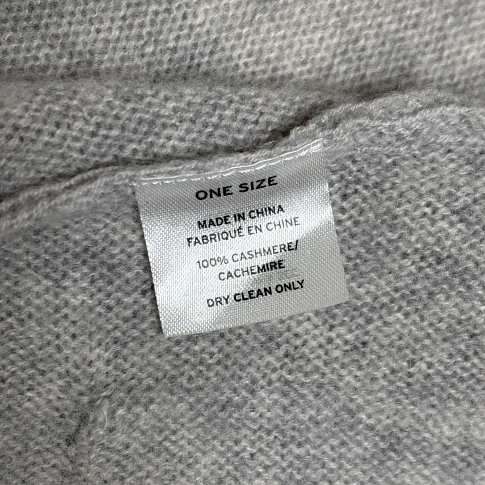 Halogen Cardigan Sweater One Size 100% Cashmere Open Half Sleeve Batwing Gray
