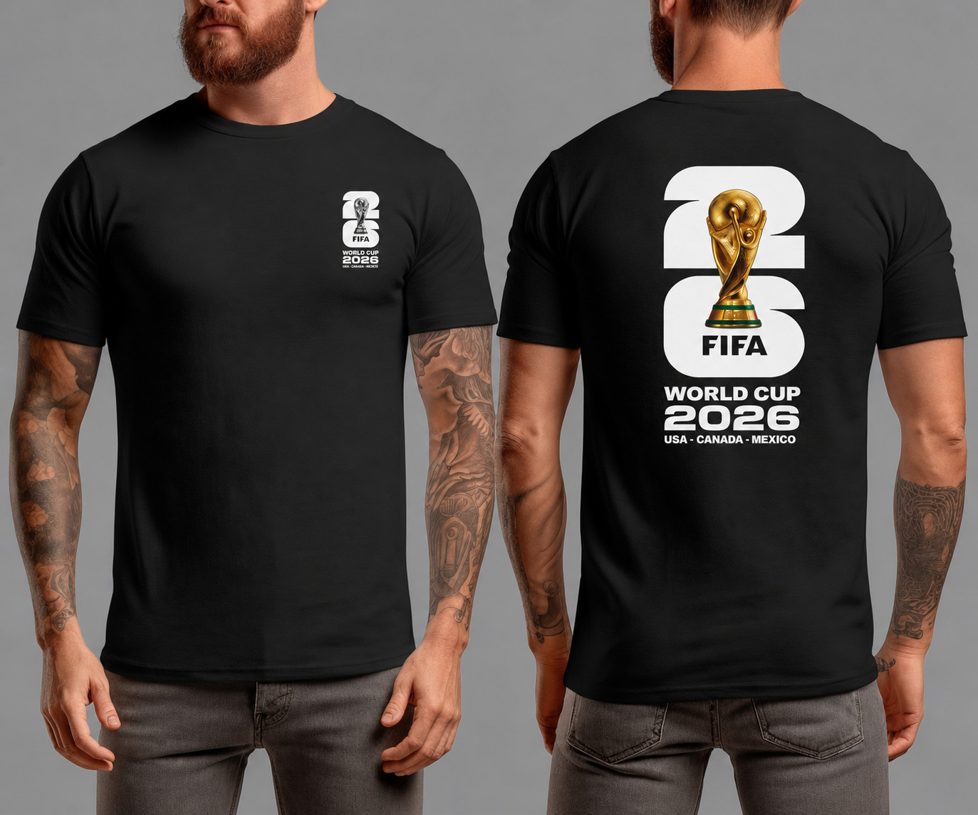 World Cup 2026 T-Shirt Football Soccer USA Worldcup Logo Tee Gildan Softstyle