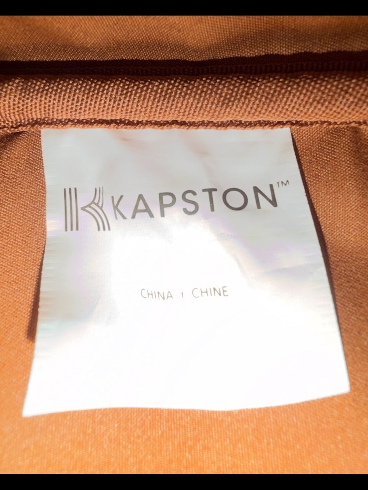KAPSTON tan synthetic leather Cribl weekender duffel bag