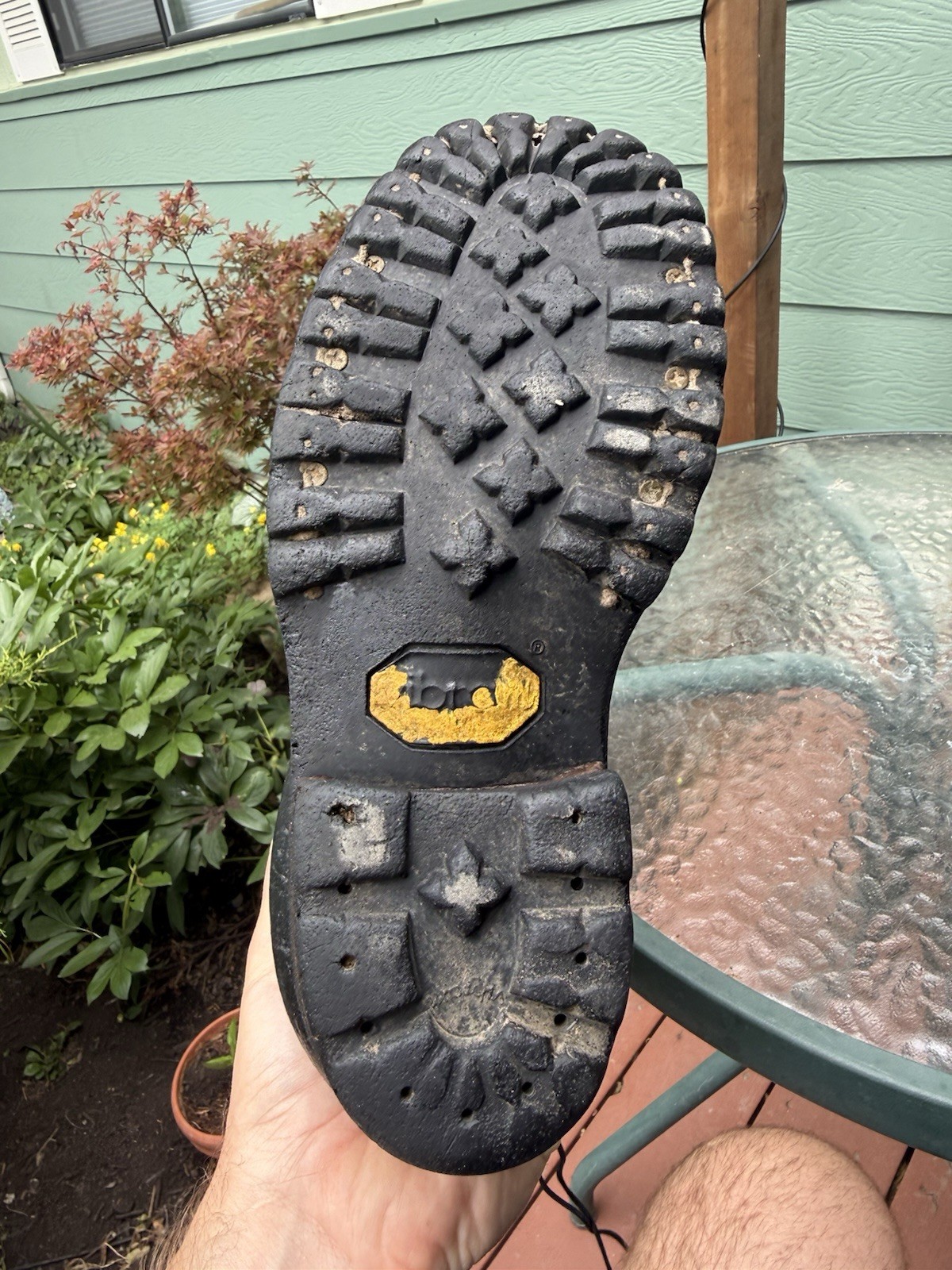 White’s Smoke Jumper Logger Boots –Size 7E –Black Leather –Vibram Sole –USA Made