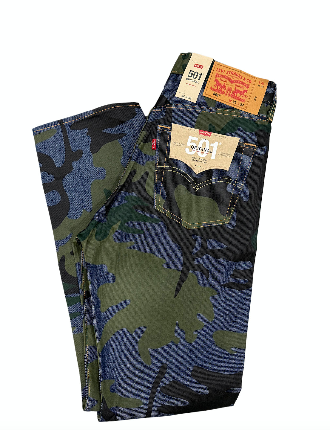 Levi’s Men’s 501 Original Shrink to Fit Camo Men’s Jeans 005012884