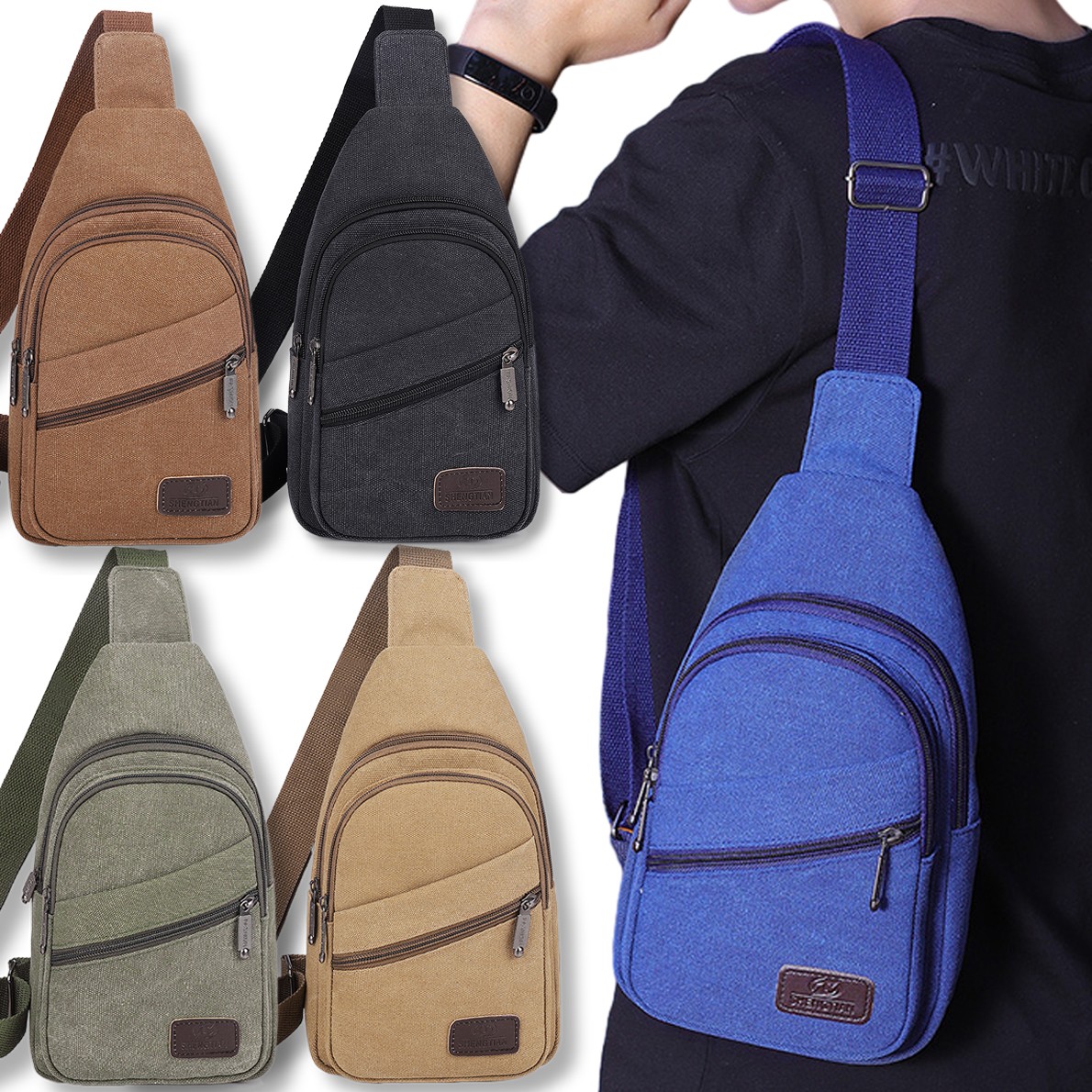 Crossbody Shoulder Bags Chest Sling Bag Fanny Packs Travel Sport Backpack Unisex