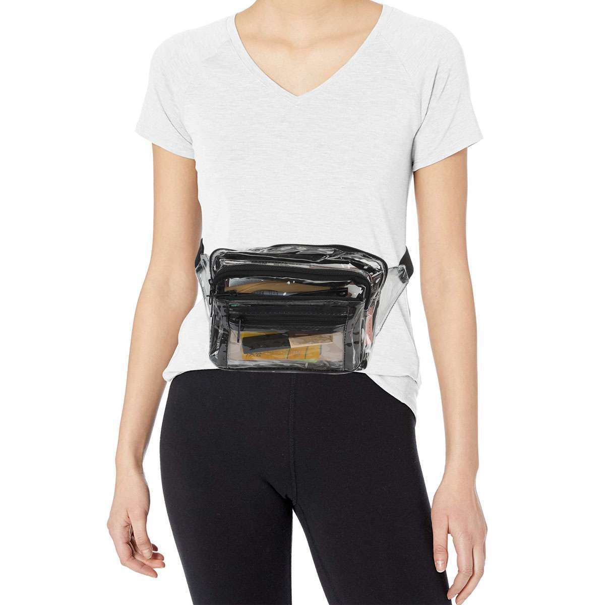 Unisex Clear Fanny Pack Waist Pouch Belt Bag Outdoor Sports Stadium Security Bag