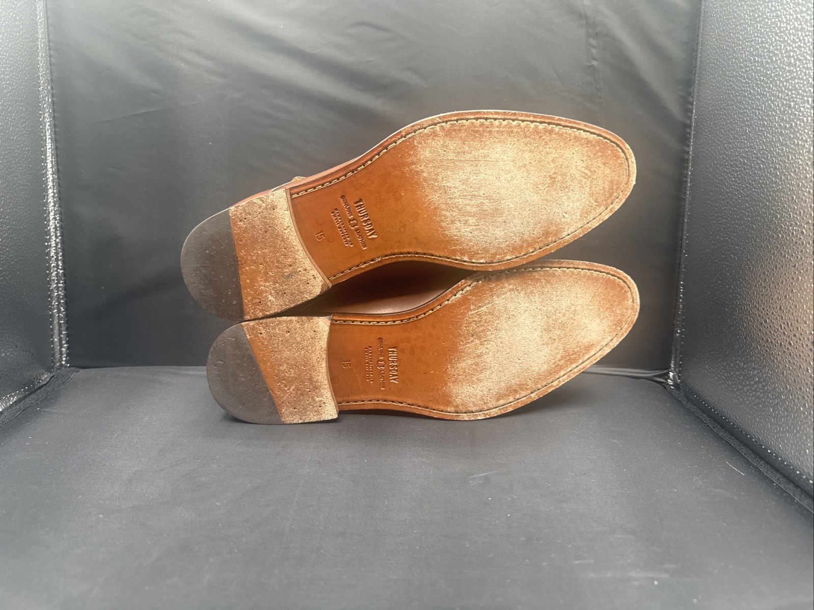 THURSDAY BOOT CO SAINT Cinnamon LEATHER DOUBLE MONK STRAP DRESS SHOES MENS 15