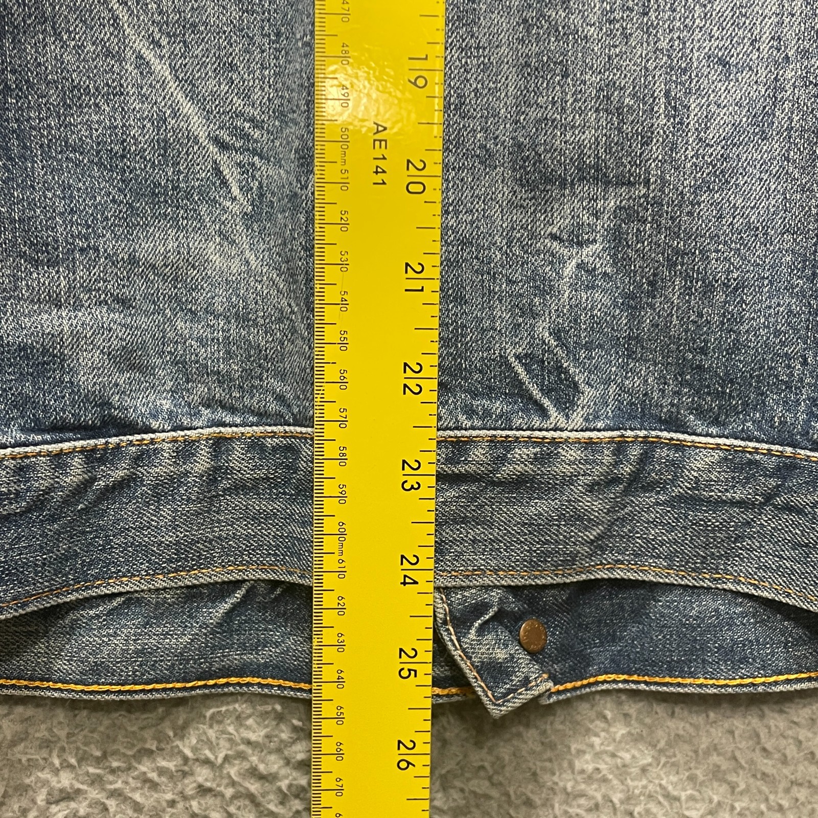NUDIE JEANS CO Denim Jacket Mens XXL Blue Terry Organic Cotton Romania