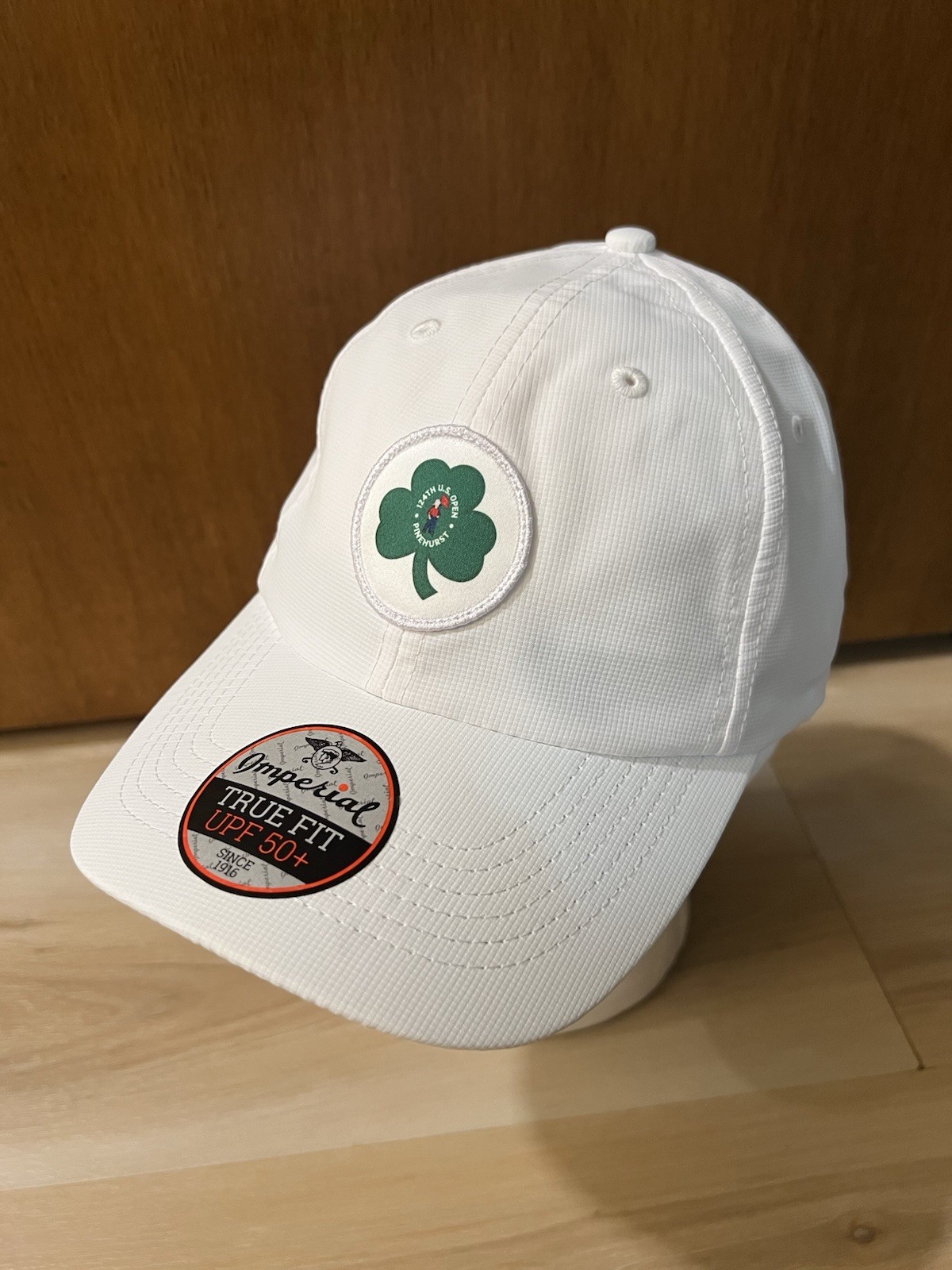 Imperial White 124th US Open Pinehurst Clover True Fit UPF 50+ Golf Hat Womens