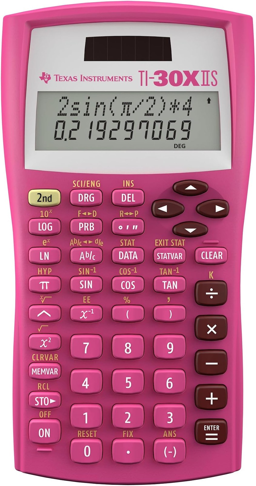 Texas Instruments TI-30X IIS 2-Line Scientific Calculator, Pink – Pink – 1 Pack