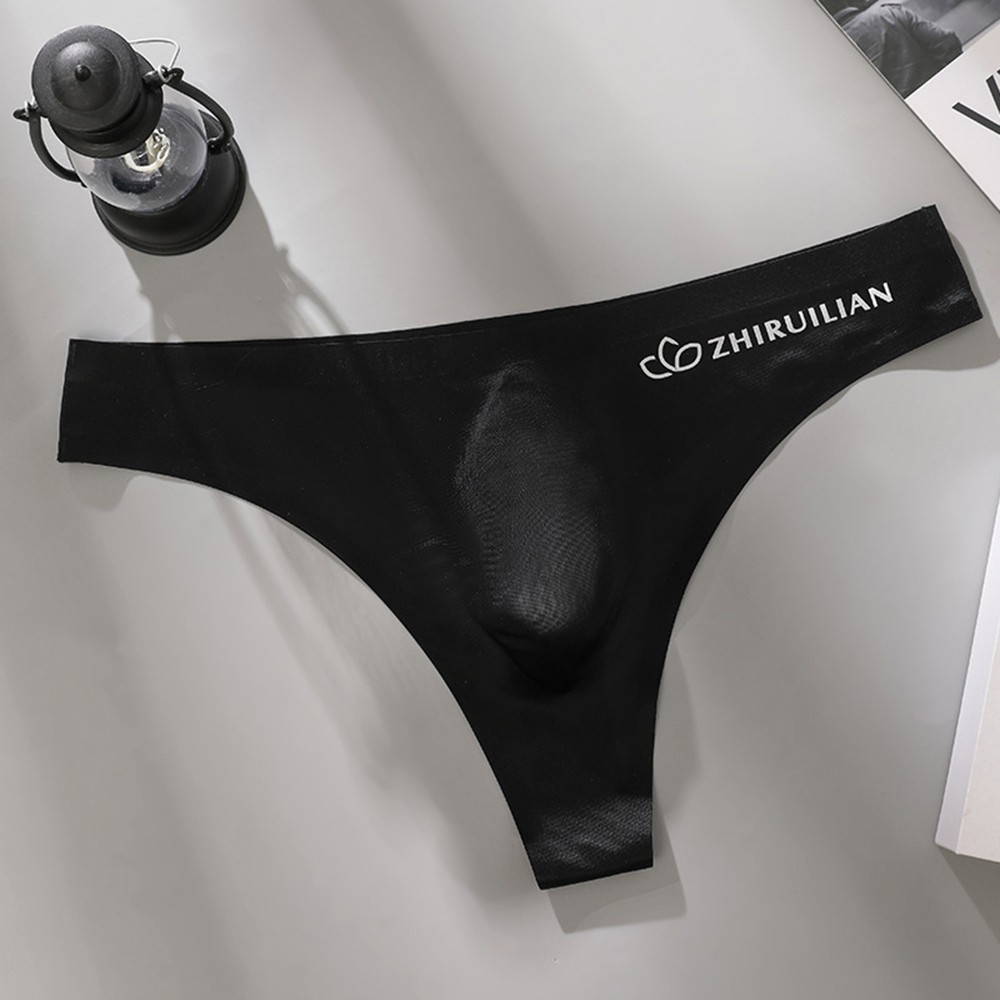 Men Sexy Seamless Briefs Thong Underwear Low Waist Comfortable Thin Underpant US