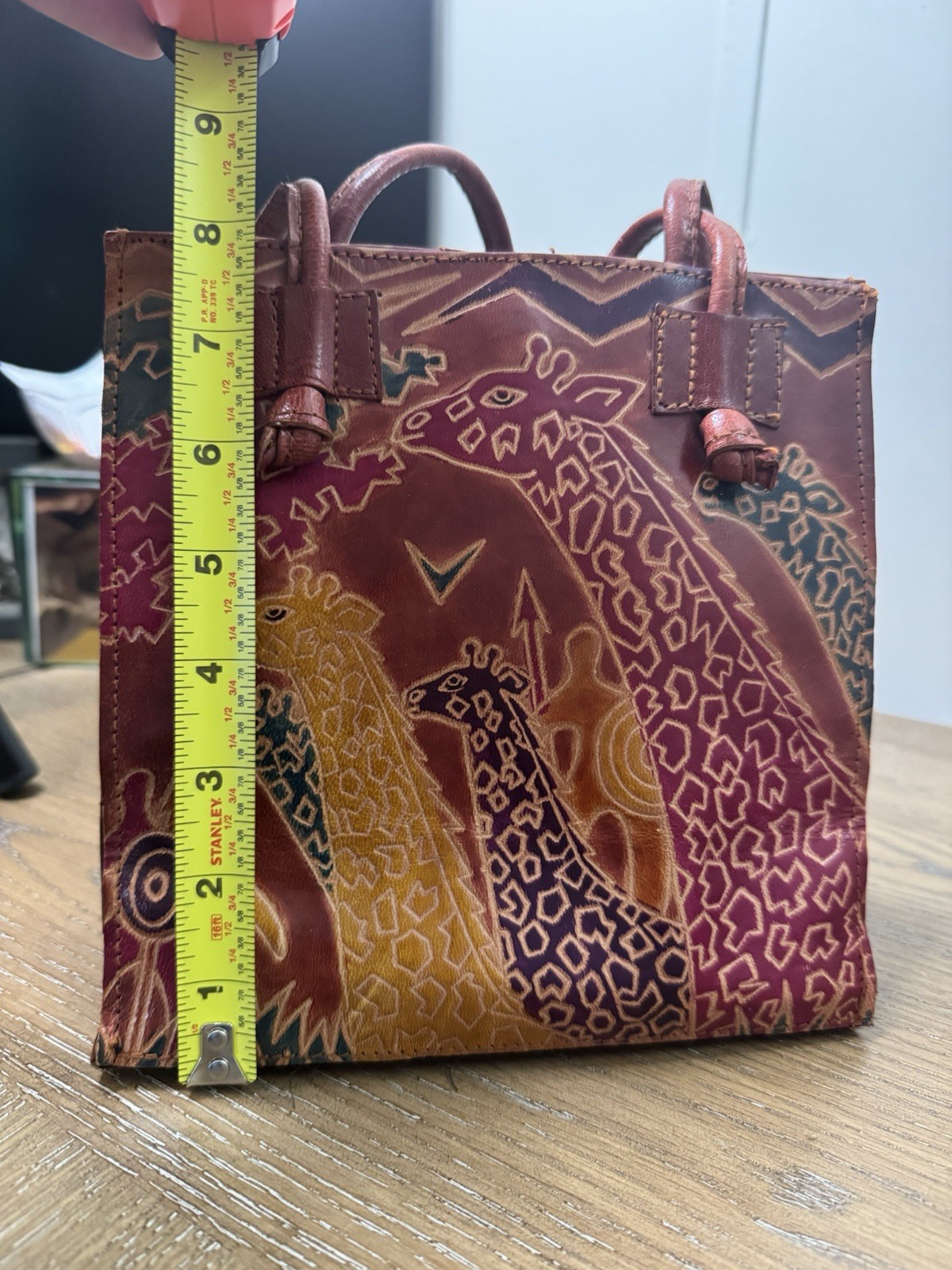 Print Gallery Mediterranean Trading Co Giraffe Hand Painted Tote Bag