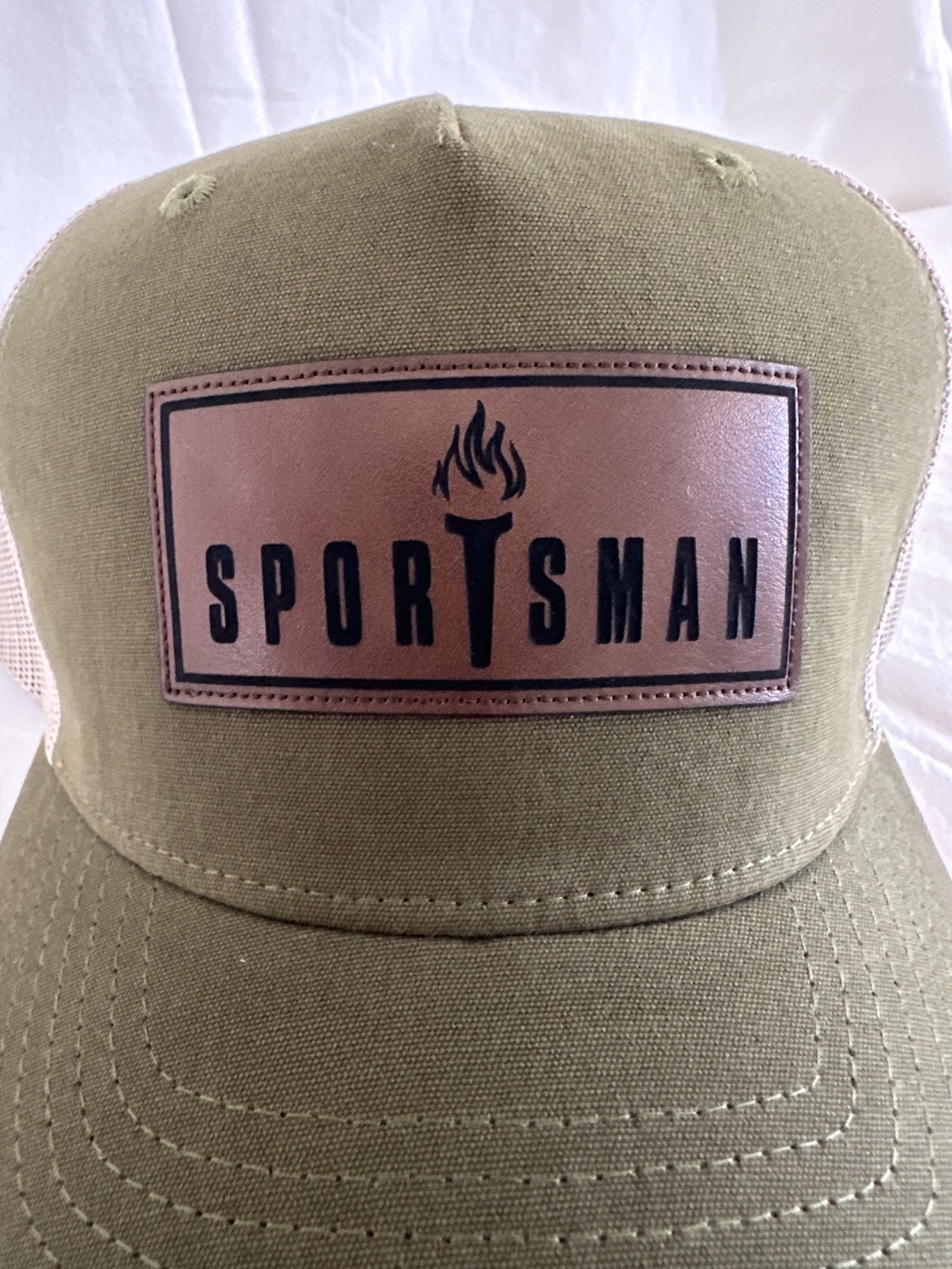 NWT Sportsman Modern Five-Panel Mesh Trucker Fit Adjustable Cap Hat Green