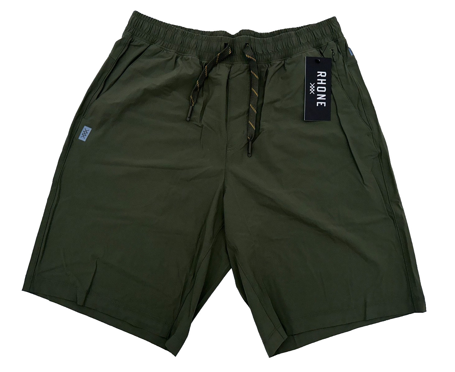 $74 RHONE Men’s Unlined Pursuit Shorts 9″ – Lichen Green – Medium -New With Tag