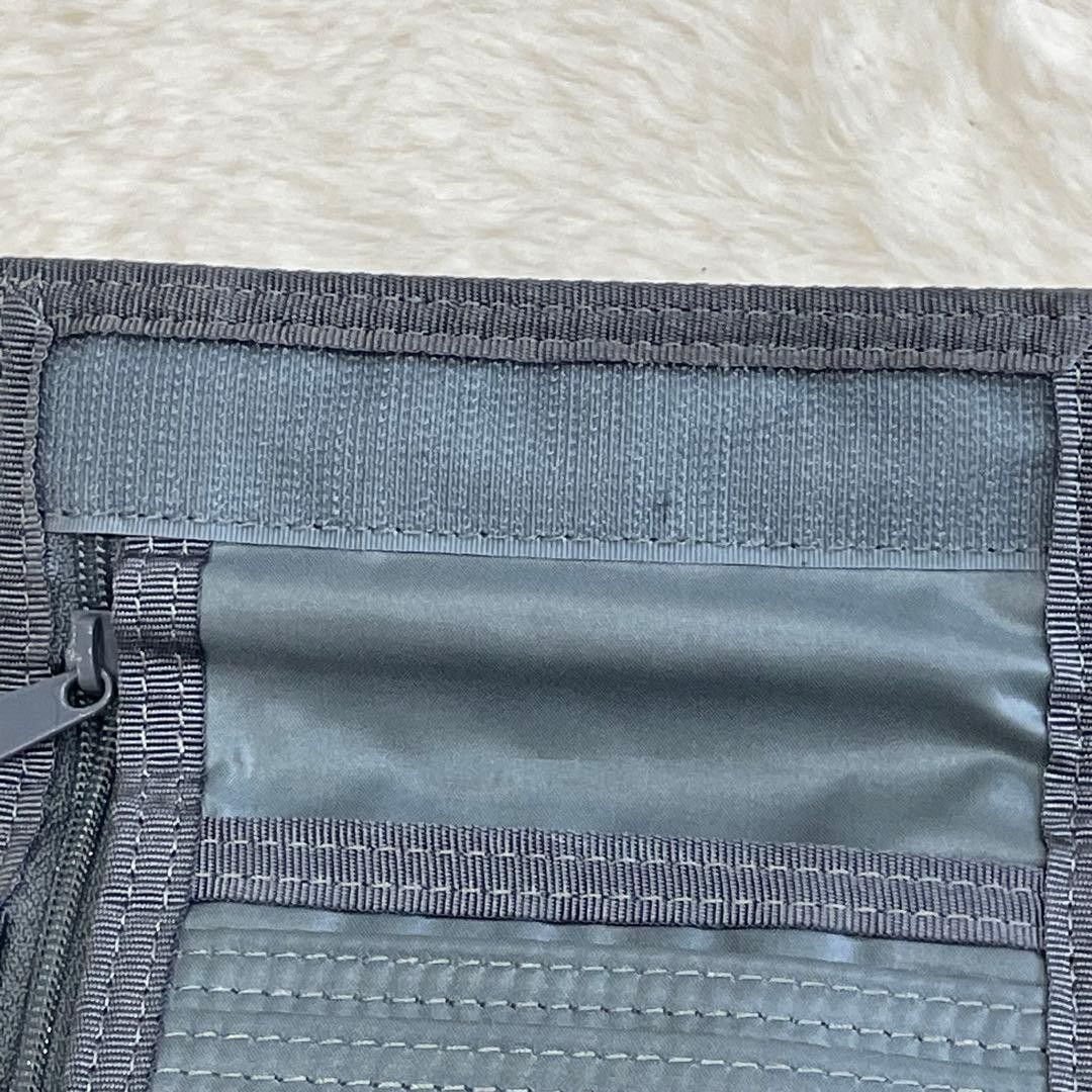 Porter Capsule Gray Bifold Wallet Nylon Compact Card Coins Used